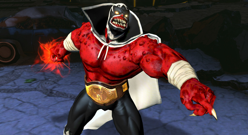 Illustration for article titled Play DC's Infinite Crisis As A Red Lantern Luchador